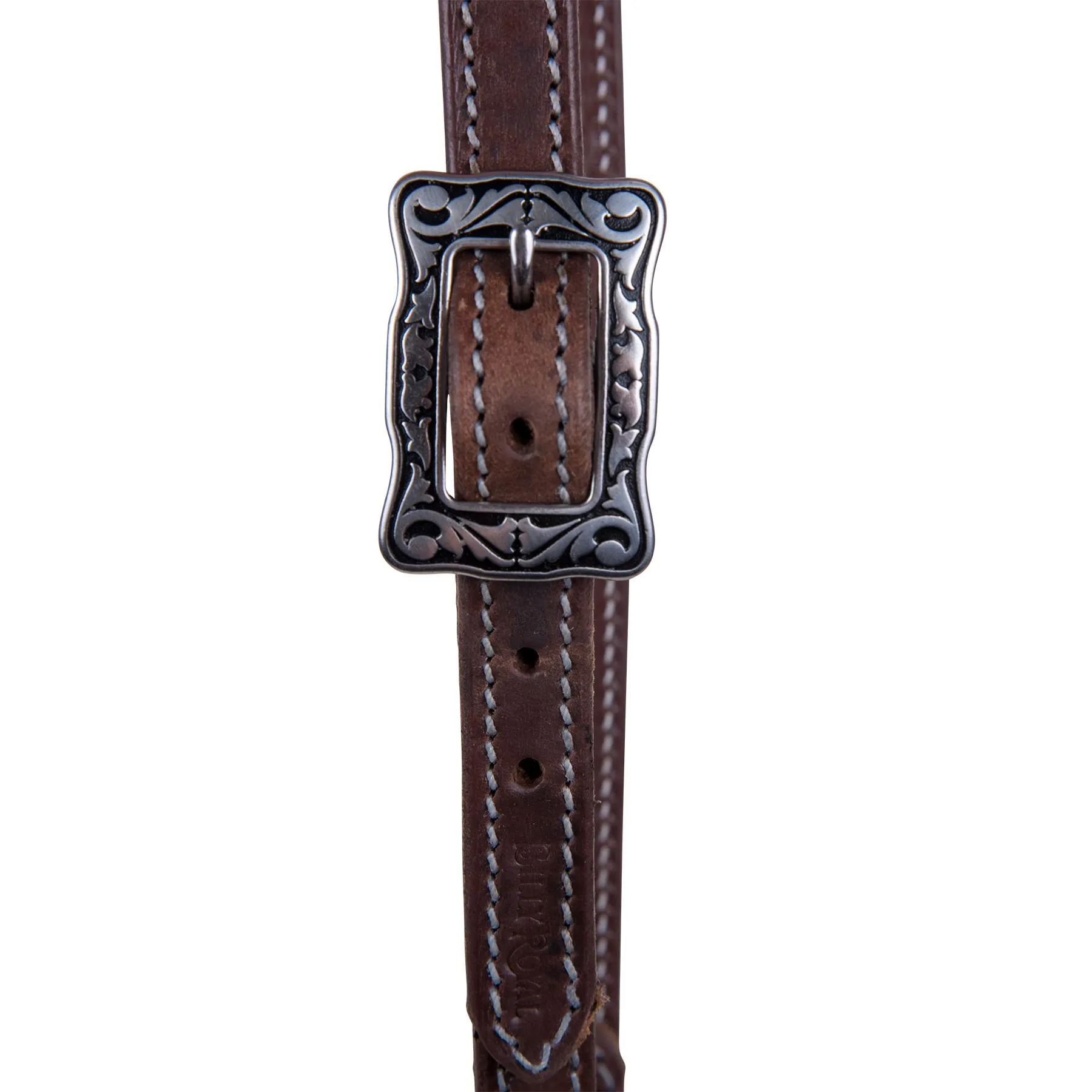Billy Royal® Oiled Hermann Oak Split Ear Headstall With Horseshoe Brand Buckle 4 Billy Royal® Oiled Hermann Oak Split Ear Headstall With Horseshoe Brand Buckle - Image 2