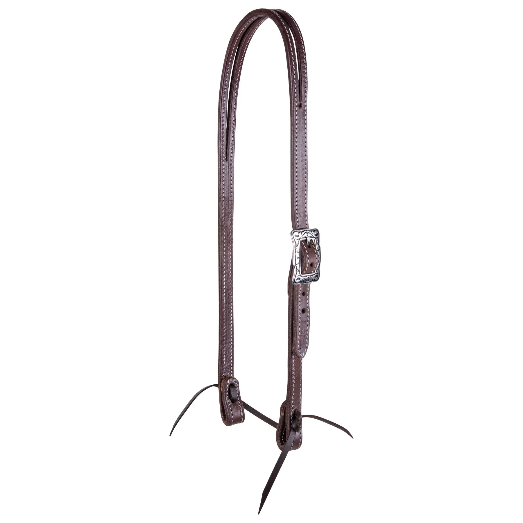 Billy Royal® Oiled Hermann Oak Split Ear Headstall With Horseshoe Brand Buckle 6 Billy Royal® Oiled Hermann Oak Split Ear Headstall With Horseshoe Brand Buckle - Image 4