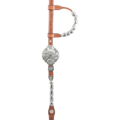 Double S Award Show Headstall With Silver Barrels -Schneiders Shop 31877 lightoil