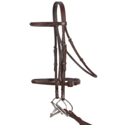 Pinnacle Raised Braided Hunter Bridle -Schneiders Shop 35077 chestnut