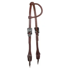 Billy Royal® Oiled Hermann Oak Performance One Ear Quick Change Headstall 17 Billy Royal® Oiled Hermann Oak Performance One Ear Quick Change Headstall -Schneiders Shop 38969 silverfloralbuckle