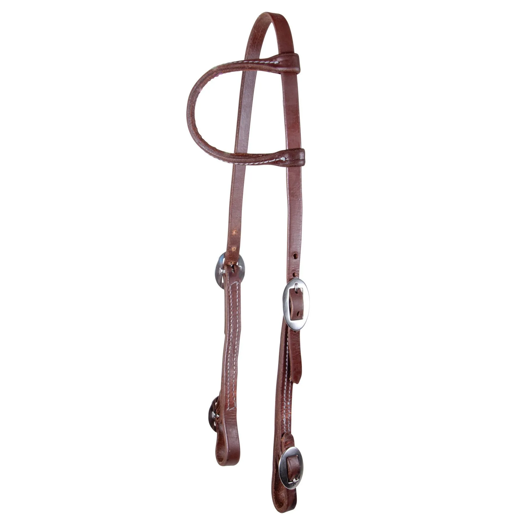 Billy Royal® Oiled Hermann Oak One Ear Buckle End Headstall 6 Billy Royal® Oiled Hermann Oak One Ear Buckle End Headstall - Image 4