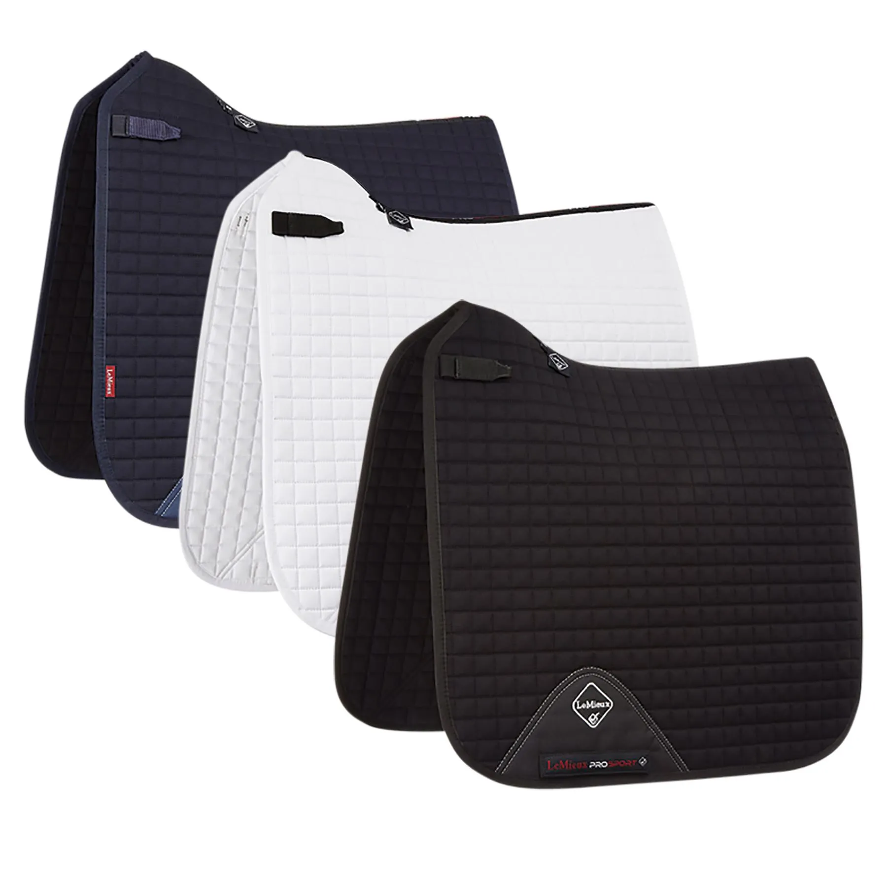 LeMieux® Prosport Square Plain Cotton D-Ring Dressage Saddle Pad 3 LeMieux® Prosport Square Plain Cotton D-Ring Dressage Saddle Pad