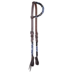 Double S Beaded One Ear Headstall -Schneiders Shop 41110 purple