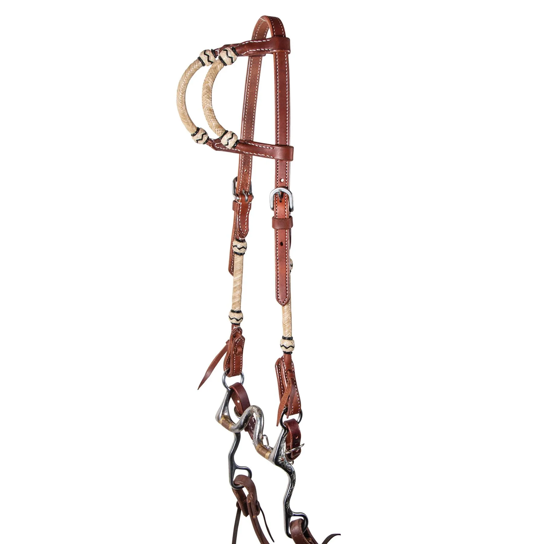 Double S Harness Leather Two Ear Headstall With Rawhide 11 Double S Harness Leather Two Ear Headstall With Rawhide - Image 9