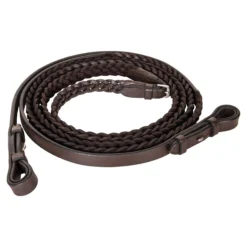 Pinnacle X-Long Plaited Reins 5/8 X 64 -Schneiders Shop 41496 havana