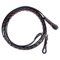 Pinnacle X-Long Laced Reins 5/8 X 64 -Schneiders Shop 41497 chestnut