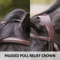 Joseph Sterling® Padded Poll Relief Monocrown English Bridle -Schneiders Shop 41688 feature b overlay