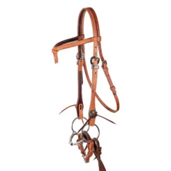 Double S Latigo Lined Futurity Browband Headstall -Schneiders Shop 41760 lightoil