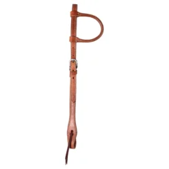 Double S Rolled One Ear Harness Leather Headstall -Schneiders Shop 41761 alt g