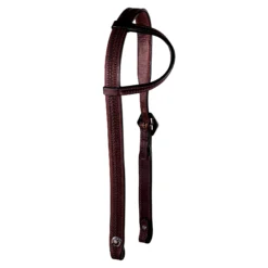 Billy Royal Basketweave Tooled One Ear Headstall -Schneiders Shop 41975 darkoil
