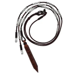Double S Silver Plated Hex Ferrule Romel Reins For Horses 24.5 Oz.