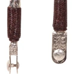 Double S Silver Plated Heavy Triple Ferrule Romel Reins For Horses 32 Oz. -Schneiders Shop 42168 alt d