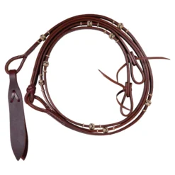 Billy Royal® Flat Romel Reins With Rawhide Accents -Schneiders Shop 42369 darkoil