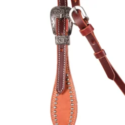 Double S Two-Tone Studded Browband Headstall -Schneiders Shop 42373 alt e