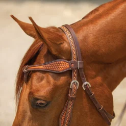 Double S Basketweave Futurity Browband Headstall -Schneiders Shop 42374 alt d
