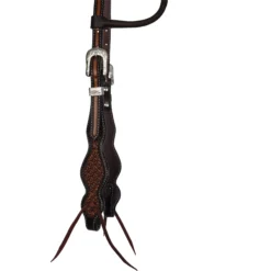Double S One Ear Snowflake Tooled Headstall -Schneiders Shop 42983 alt b