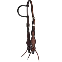 Double S One Ear Snowflake Tooled Headstall -Schneiders Shop 42983 alt d