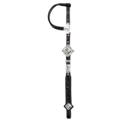 Billy Royal Studded Diamond Tooled Two Ear Headstall 21 Billy Royal Studded Diamond Tooled Two Ear Headstall -Schneiders Shop 43173 alt a