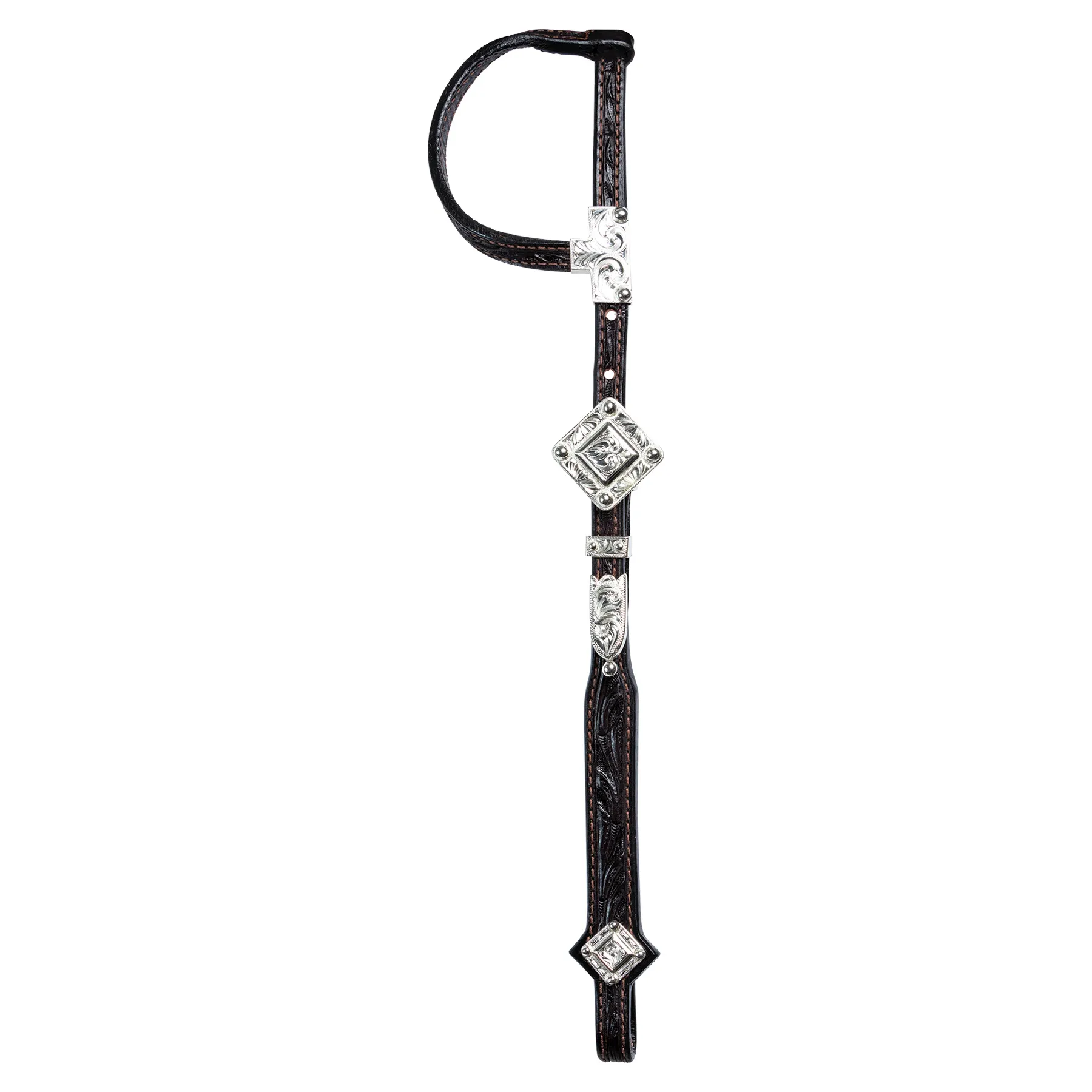 Billy Royal Studded Diamond Tooled Two Ear Headstall 10 Billy Royal Studded Diamond Tooled Two Ear Headstall - Image 8