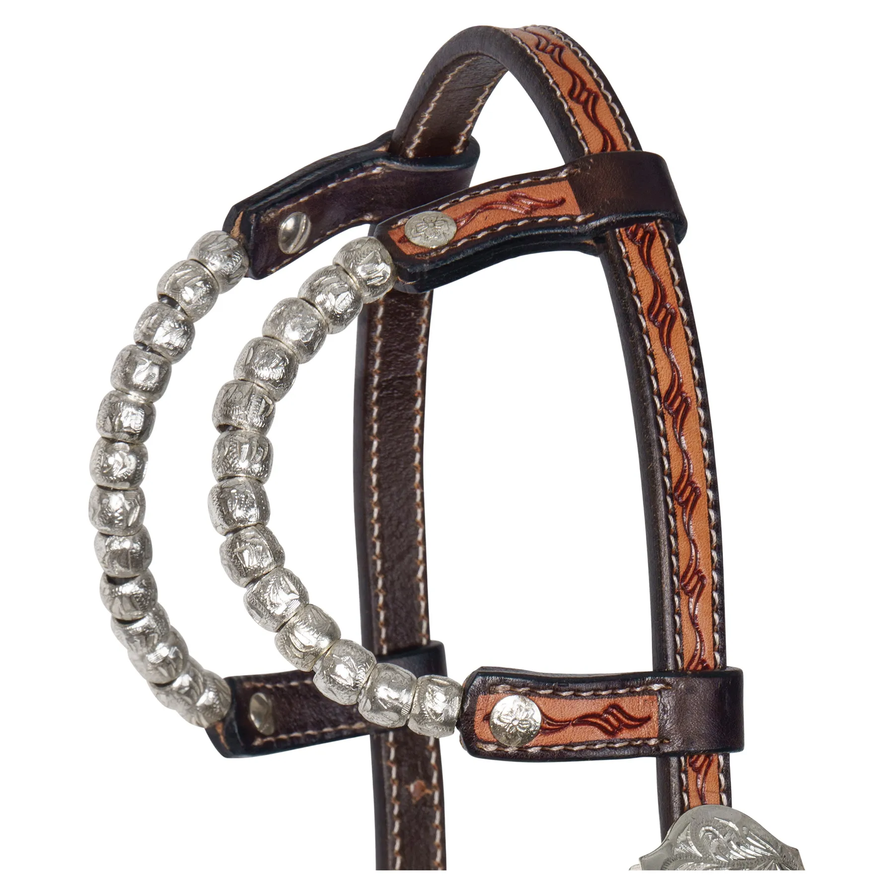 Double S Two Ear Wave Western Show Headstall 5 Double S Two Ear Wave Western Show Headstall - Image 3