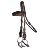 Double S Tooled Concho Browband Headstall 1 Double S Tooled Concho Browband Headstall -Schneiders Shop 44875
