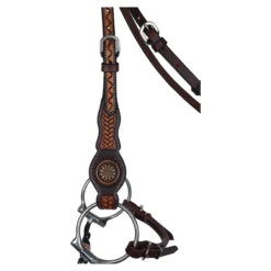 Double S Tooled Concho Browband Headstall -Schneiders Shop 44875 alt b