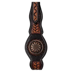 Double S Tooled Concho Browband Headstall -Schneiders Shop 44875 alt f