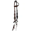 Double S Tooled Concho One Ear Headstall -Schneiders Shop 44877