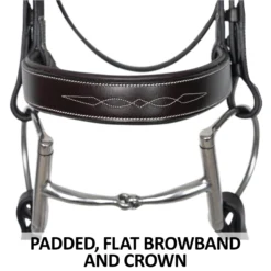 Schneiders® Flat Padded Hunter Bridle With Fancy Stitching -Schneiders Shop 44897 feature c overlay