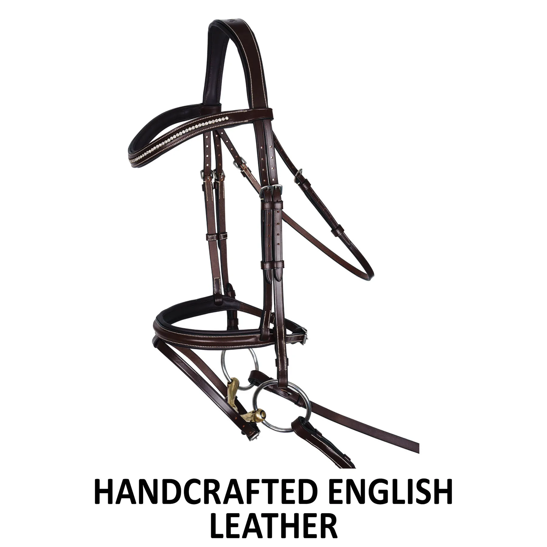 Schneiders® Monocrown Flash Bridle With Crystal Swoop Browband 4 Schneiders® Monocrown Flash Bridle With Crystal Swoop Browband - Image 2