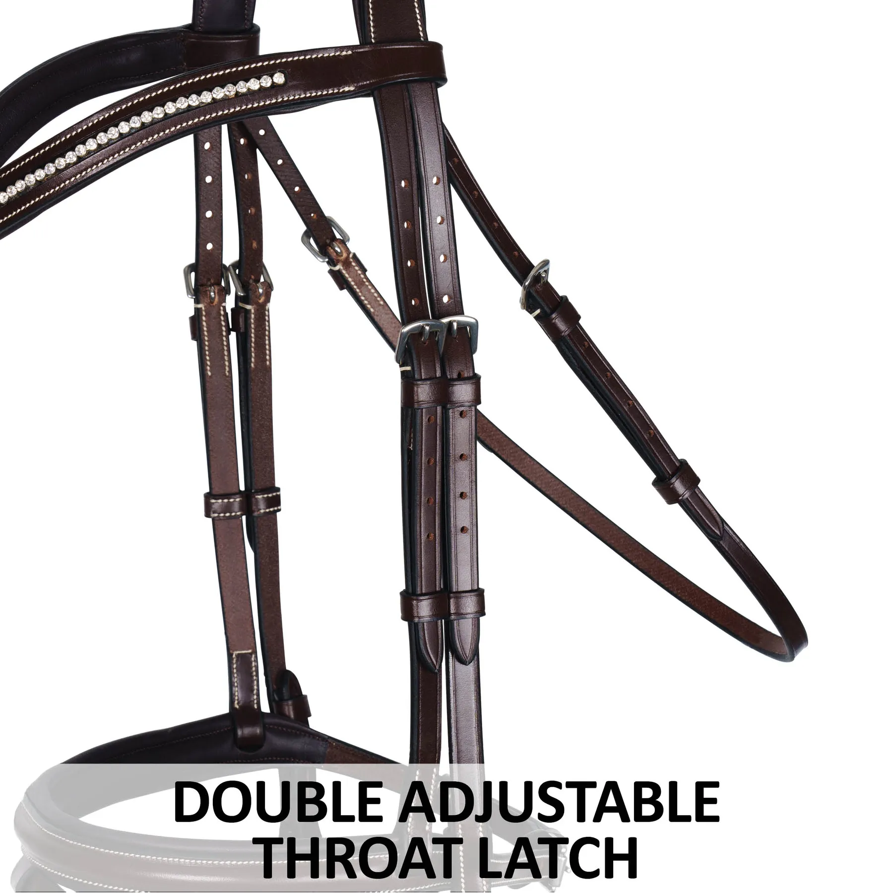 Schneiders® Monocrown Flash Bridle With Crystal Swoop Browband 8 Schneiders® Monocrown Flash Bridle With Crystal Swoop Browband - Image 6