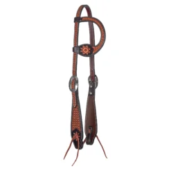 Double S Two-Tone Flower One-Ear Headstall -Schneiders Shop 45241 alt c