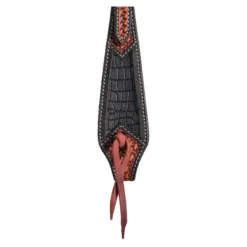 Double S Croc Print Inlay One Ear Headstall 13 Double S Croc Print Inlay One Ear Headstall -Schneiders Shop 45243 alt b