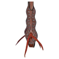 Double S Two-Tone Buckstitch Knotted Browband Headstall -Schneiders Shop 45246 alt b