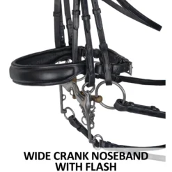Schneiders® Ergonomic Monocrown Dressage Double Bridle With Crank Noseband -Schneiders Shop 45372 feature d overlay