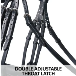 Schneiders® Ergonomic Monocrown Dressage Double Bridle With Crank Noseband -Schneiders Shop 45372 feature e overlay